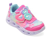 Pantofi sport SKECHERS roz, HEART LIGHTS, din material textil - 1