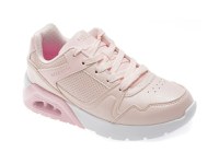 Pantofi sport SKECHERS roz, UNO LITE 2.0, din piele ecologica - 1