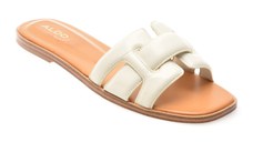 Papuci ALDO albi, ELENAA 121, din piele naturala