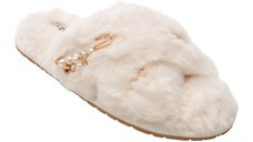 Papuci ALDO albi, SNOWKISSEDCHARM 102, din material textil