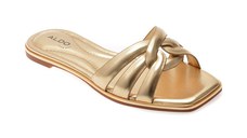 Papuci ALDO aurii, AUGUSTYA 710, din piele ecologica