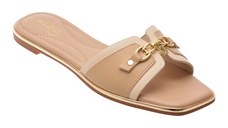 Papuci ALDO bej, ALAMASSI 271, din piele ecologica