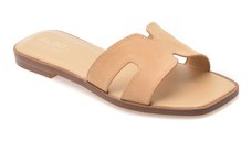 Papuci ALDO bej, ITSANDAL 260, din nabuc