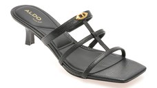 Papuci ALDO negri, GOLDEN GLOW 001, din piele ecologica