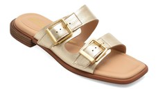 Papuci CLARKS aurii, ARIANY BAY, din piele naturala