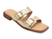 Papuci CLARKS aurii, ARIANY BAY, din piele naturala - 1