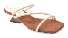 Papuci EPICA albi, 52107, din piele ecologica