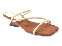 Papuci EPICA albi, 52107, din piele ecologica - 1