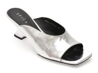 Papuci EPICA argintii, 1F7073, din piele naturala - 1