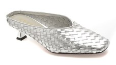 Papuci EPICA argintii, 3721, din piele naturala
