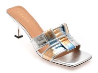 Papuci EPICA argintii, L633, din piele naturala - 1