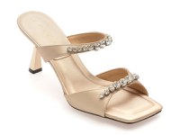 Papuci EPICA aurii, 2368, din material textil - 1