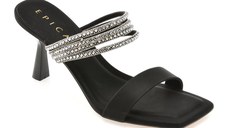 Papuci EPICA negri, 2367, din piele ecologica