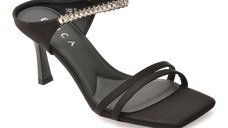 Papuci EPICA negri, 5180, din material textil