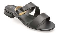 Papuci EPICA negri, M1029, din piele naturala