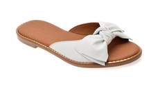 Papuci FLAVIA PASSINI albi, 2921018, din piele naturala