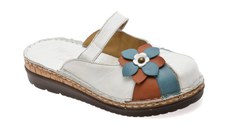 Papuci FLAVIA PASSINI albi, 4680, din piele naturala