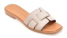 Papuci FLAVIA PASSINI gri, 13176, din piele naturala