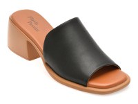 Papuci FLAVIA PASSINI negri, 22069, din piele naturala - 1