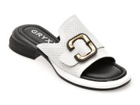 Papuci GRYXX albi, 1181197, din piele naturala - 1