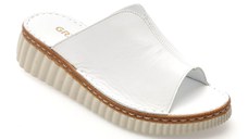 Papuci GRYXX albi, CS3213, din piele naturala