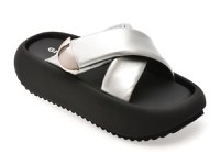 Papuci GRYXX argintii, L8211, din piele ecologica - 1