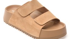 Papuci GRYXX bej, 33719, din piele intoarsa