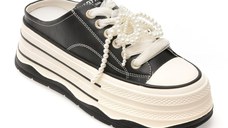 Papuci GRYXX negri, 2807, din piele naturala