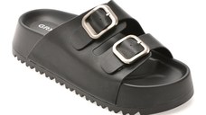 Papuci GRYXX negri, 337120, din piele naturala