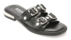 Papuci GRYXX negri, 727091, din piele naturala