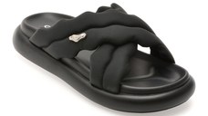 Papuci GRYXX negri, L282K, din piele ecologica