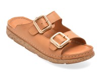 Papuci IMAGE maro, M200, din piele naturala - 1