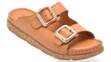 Papuci IMAGE maro, M200, din piele naturala