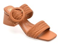 Papuci LAURA BIAGIOTTI maro, 9038, din piele ecologica - 1