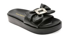 Papuci LAURA BIAGIOTTI negri, 9075, din piele ecologica