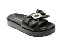 Papuci LAURA BIAGIOTTI negri, 9075, din piele ecologica - 1