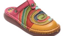 Papuci multicolori GRYXX Y3758 din piele naturala pentru vara