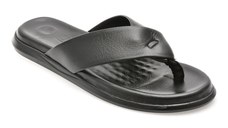 Papuci OTTER negri, AL2419, din piele naturala