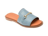 Papuci OZIYS albastri, 2024, din piele naturala - 1