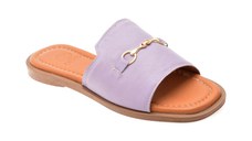 Papuci OZIYS mov, 2024, din piele naturala