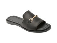 Papuci OZIYS negri, 2024, din piele naturala - 1