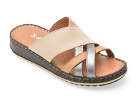 Papuci SHOOZY bej, EV2850, din piele naturala - 1