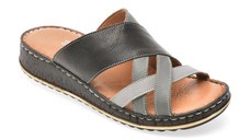 Papuci SHOOZY negri, EV2850, din piele naturala