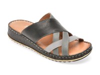 Papuci SHOOZY negri, EV2850, din piele naturala - 1