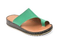 Papuci SHOOZY verzi, EV2849, din piele naturala - 1