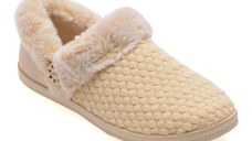 Papuci SKECHERS bej, COZY CAMPFIRE, din material textil