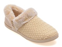 Papuci SKECHERS bej, COZY CAMPFIRE, din material textil - 1