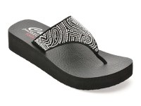 Papuci SKECHERS negri, VINYASA, din piele ecologica - 1