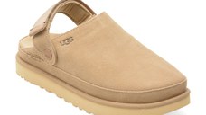 Papuci UGG gri, GOLDEN STAR CLOG, din piele intoarsa