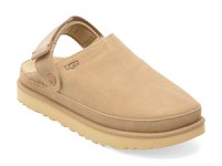 Papuci UGG gri, GOLDEN STAR CLOG, din piele intoarsa - 1